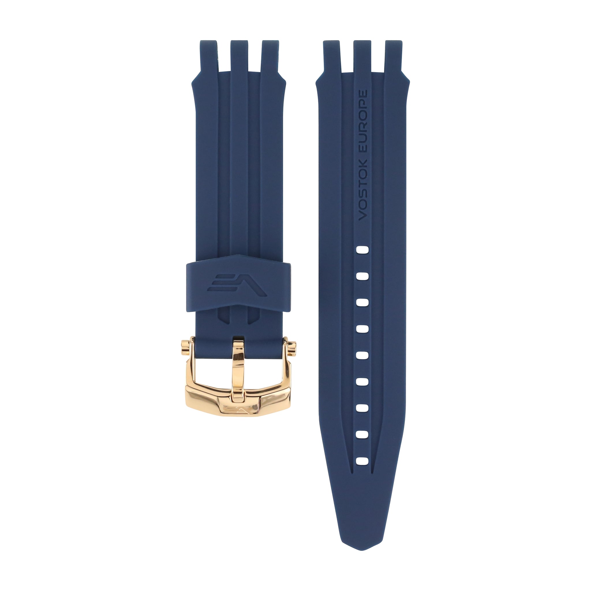 ENERGIA BLUE SILICONE STRAP 26mm - ROSE GOLD BUCKLE