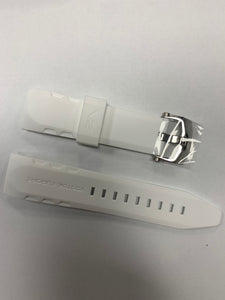 LUNOKHOD 2 WHITE SILICONE STRAP 25mm - POLISHED BUCKLE