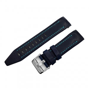 LUNOKHOD BLUE & BLUE LEATHER STRAP 25mm - POLISHED BUCKLE