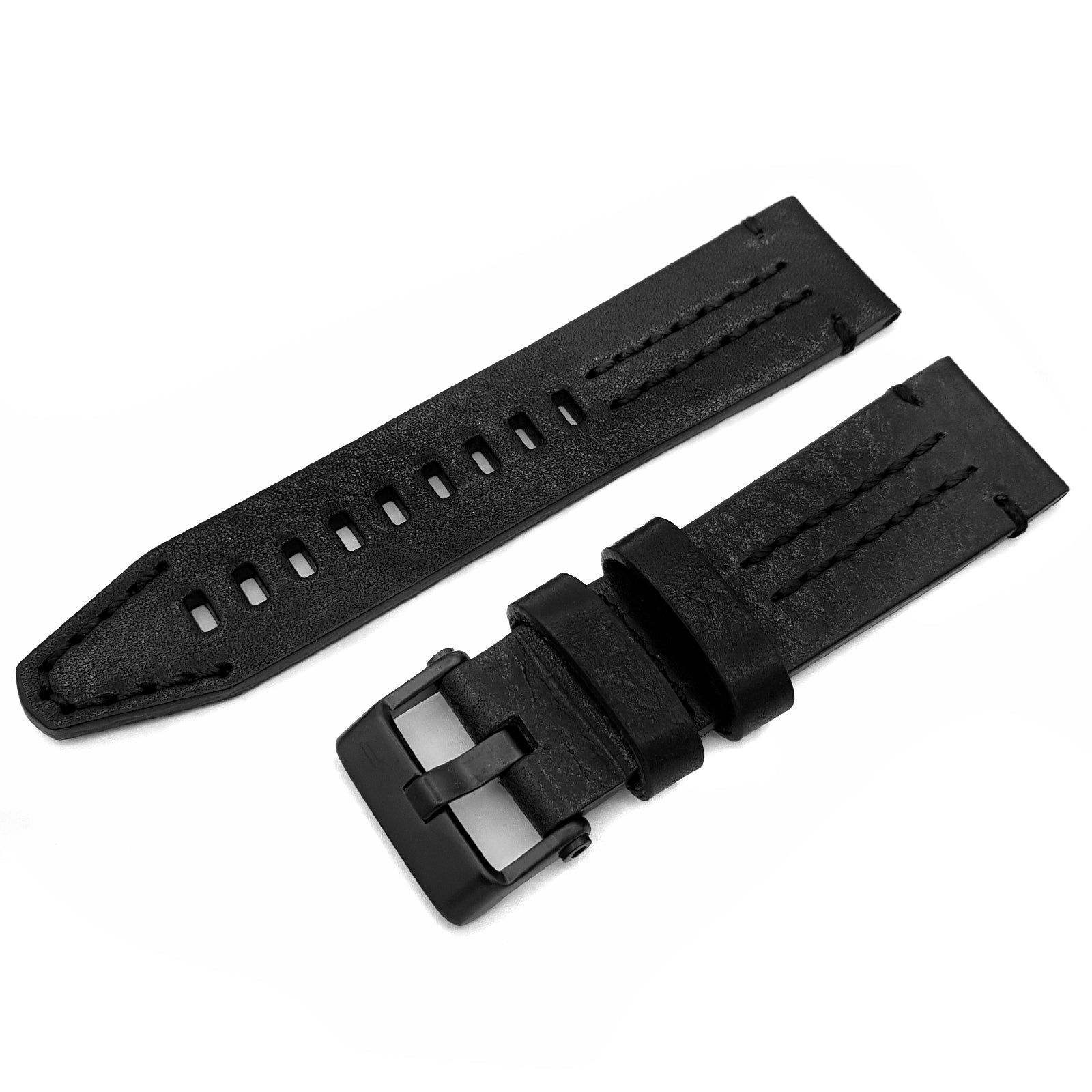 EKRANOPLAN BLACK LEATHER STRAP - BLACK BUCKLE