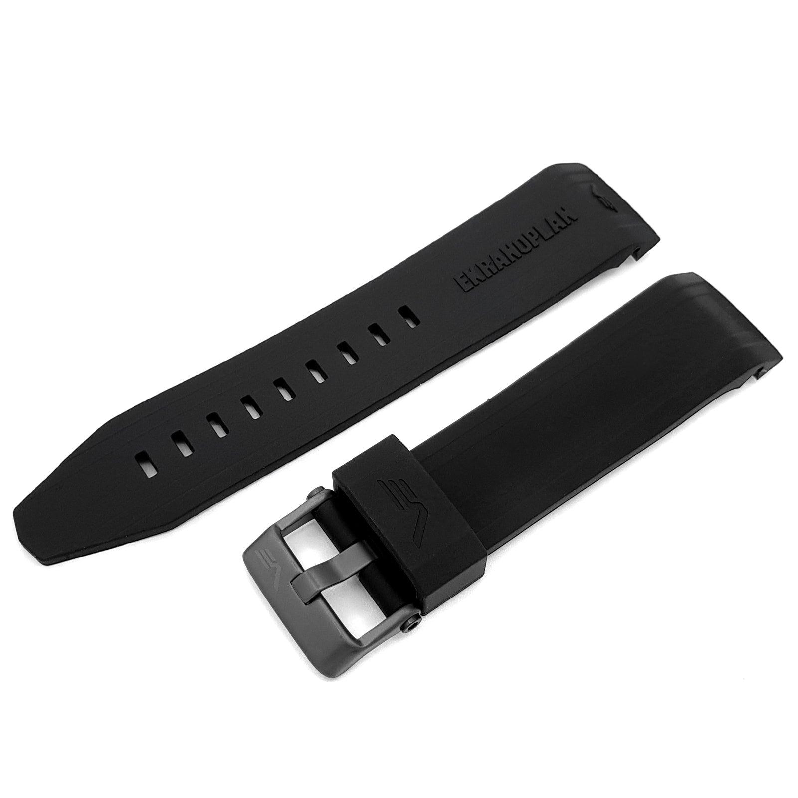 EKRANOPLAN BLACK SILICONE STRAP - BLACK BUCKLE