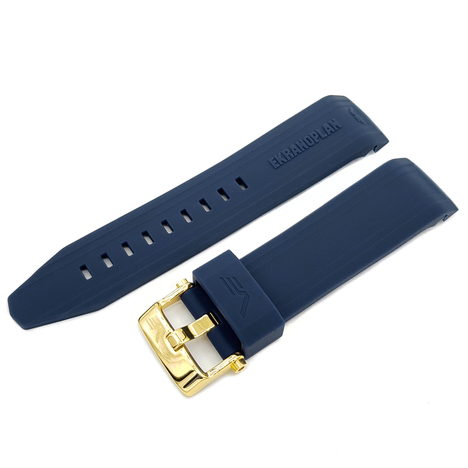 EKRANOPLAN BLUE SILICONE STRAP - GOLD BUCKLE