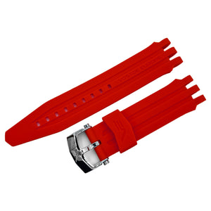 ENERGIA RED SILICONE STRAP 26MM - POLISHED BUCKLE