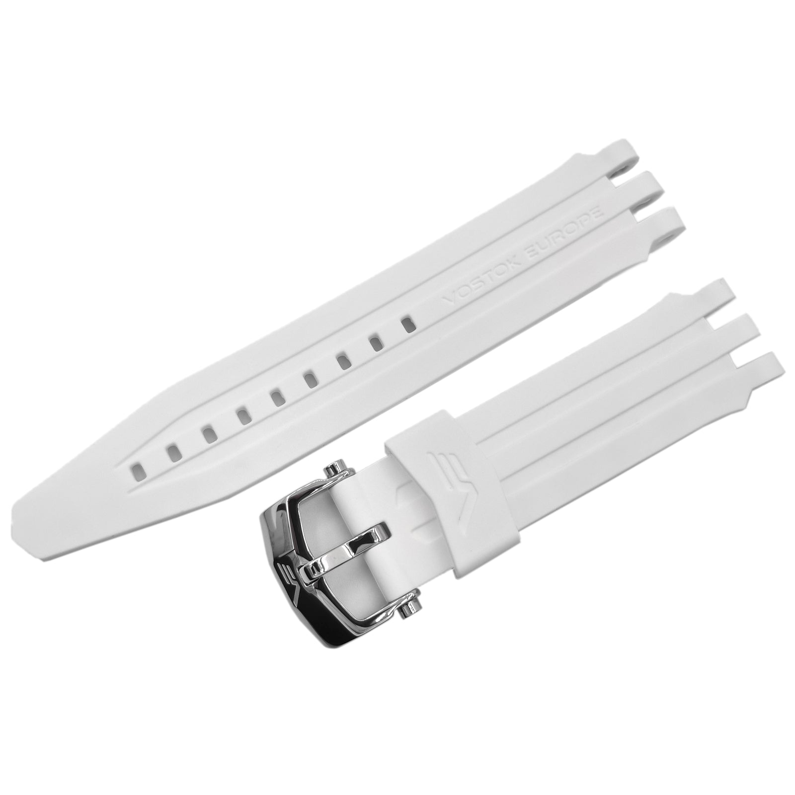 ENERGIA WHITE SILICONE STRAP 26MM - POLISHED BUCKLE