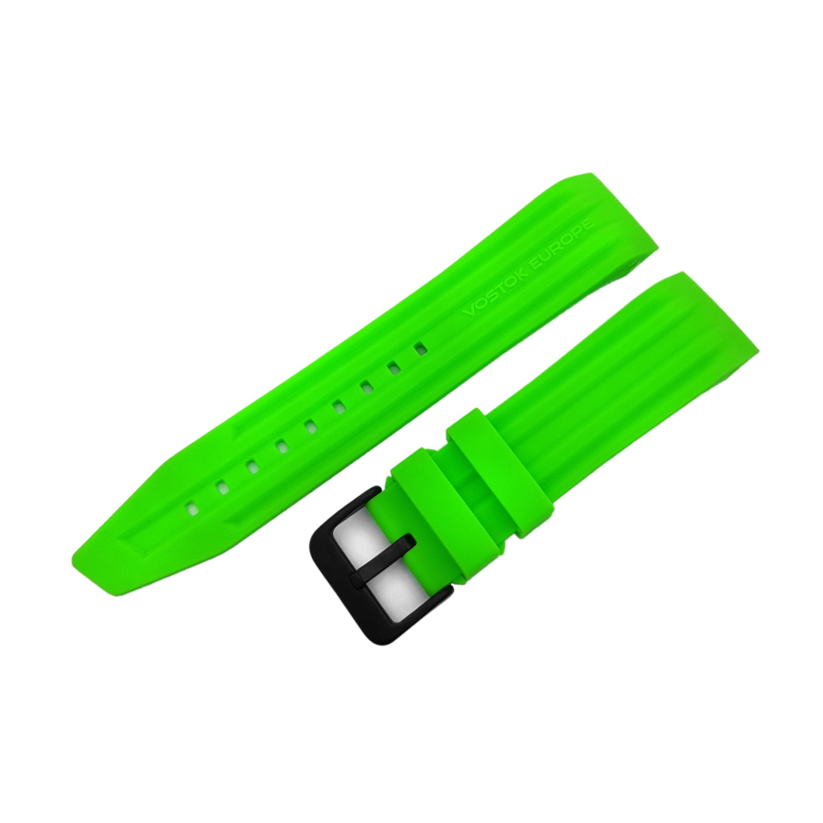 MYRIA GREEN SILICONE STRAP - BLACK BUCKLE