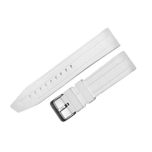 MYRIA WHITE SILICONE STRAP - MATT BUCKLE